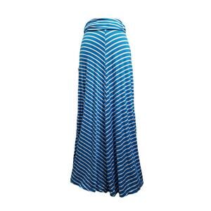Ko Ko Ailis Maxi Skirt Women's Size Small Blue‎ White Stripe Wide Waistband